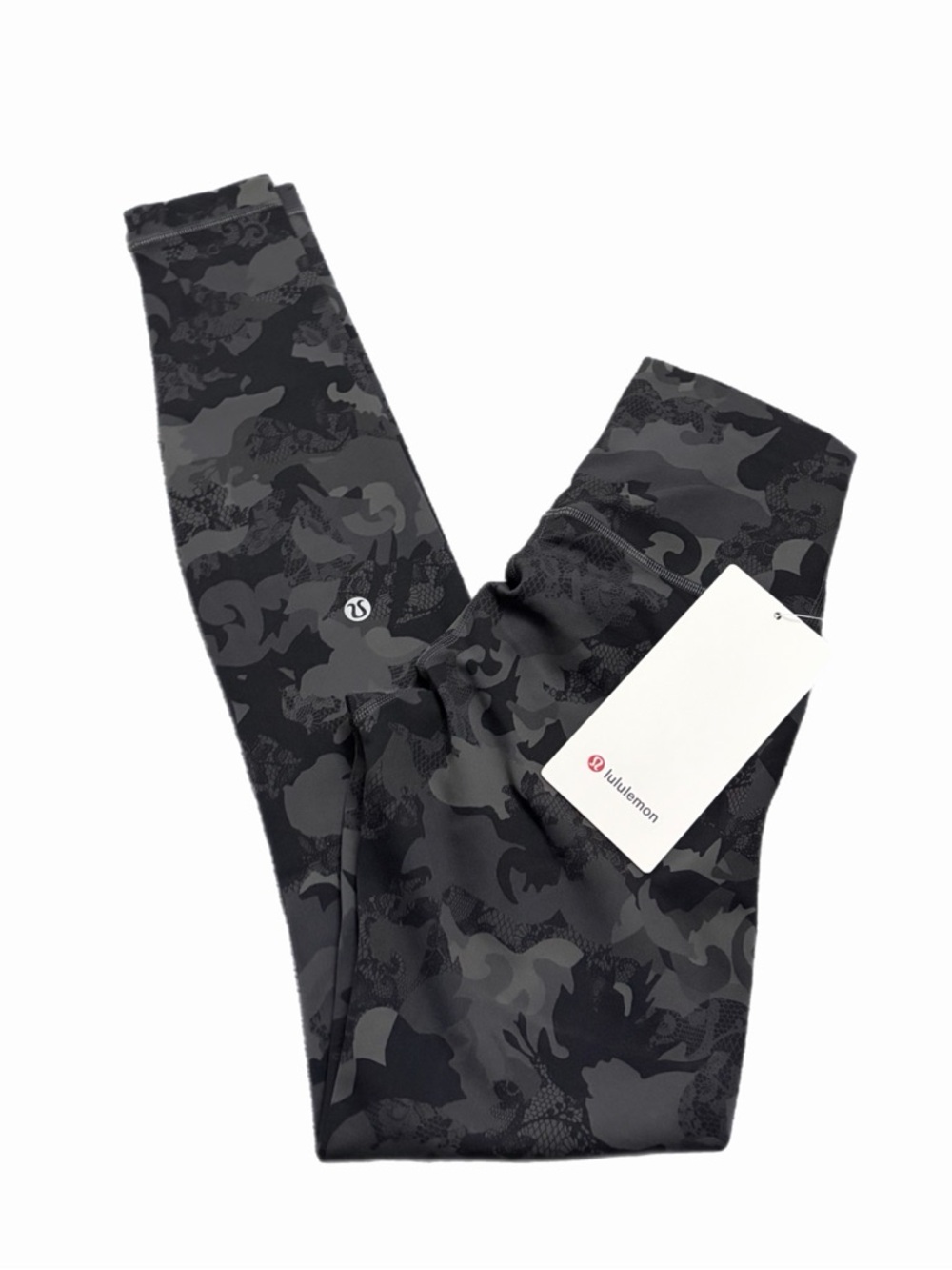 NWT Lululemon Wunder Train High-Rise Tight 28 Hidden Heritage Lace Black Multi 2